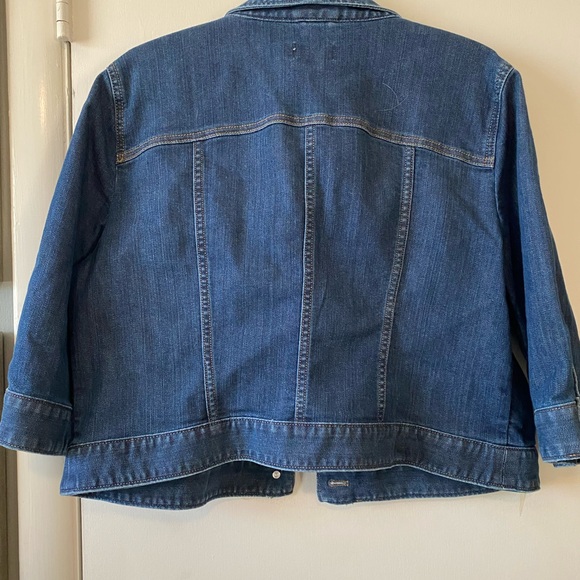 LOFT Cropped Denim Jacket - Picture 2 of 3